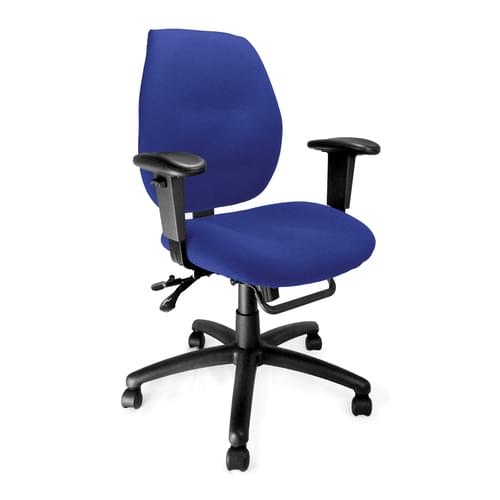 Ergonomic Medium Back Multi-Functional Synchronous Operator Chair with Adjustable Arms