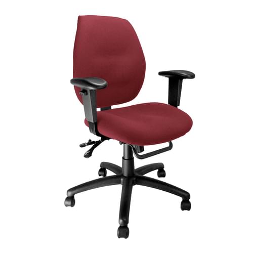 Ergonomic Medium Back Multi-Functional Synchronous Operator Chair with Multi-Adjustable Arms
