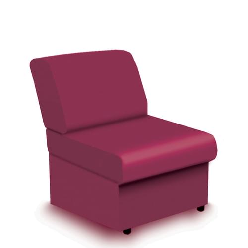 Contemporary Modular Fabric Low Back Sofa - Rectangular