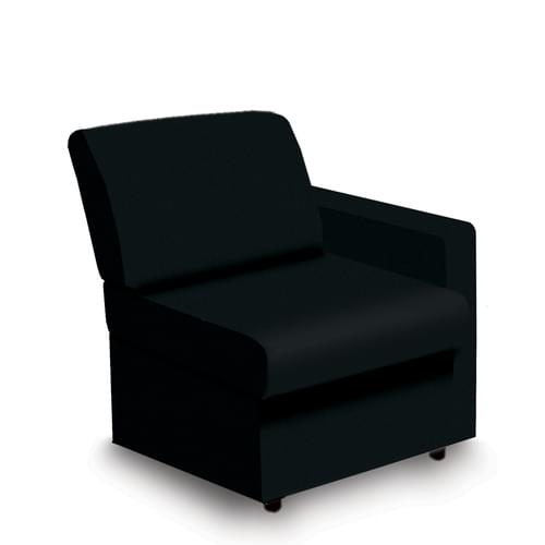 Contemporary Modular Fabric Low Back Sofa - Left Hand Arm
