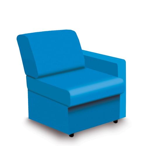 Contemporary Modular Fabric Low Back Sofa - Left Hand Arm