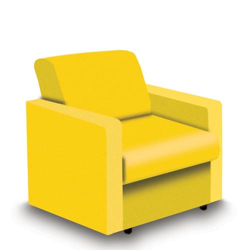 Contemporary Modular Fabric Low Back Armchair