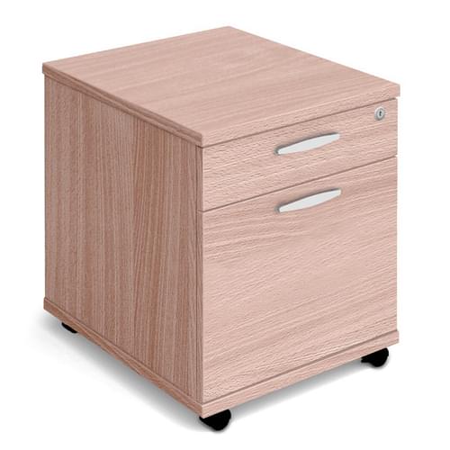 Mobile Pedestal with Castors for Mobility - 2 Drawer