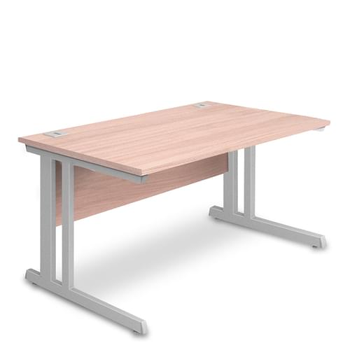 Rectangular Desk - 1000mm Wide with Cable Management & Modesty Panel