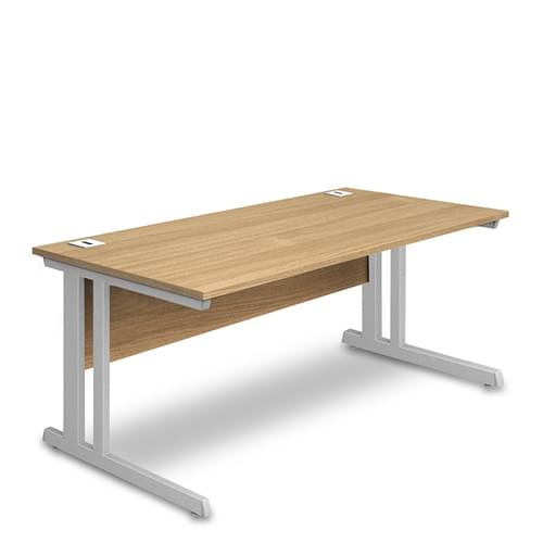 Rectangular Desk - 1400mm Wide with Cable Management & Modesty Panel