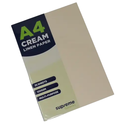 A4 Linen Paper 120gsm Cream / Ivory