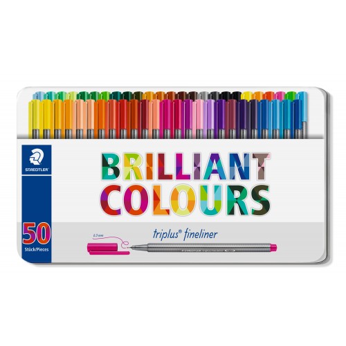 Staedtler Fineliners Assorted Colour - Metal Case