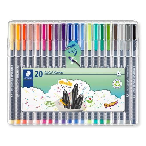 Staedtler Triplus Fineliner Assorted Pens 20s