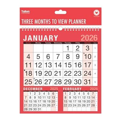 Tallon Monthly Spiral Calendar 2026