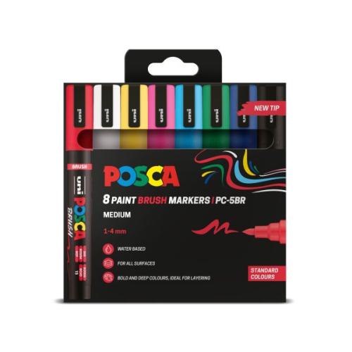 Posca Paint Brush Markers PC-5M Medium Assorted Colours