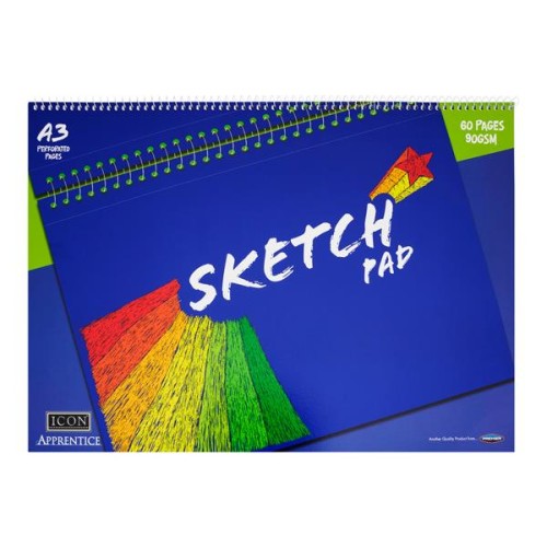 Icon Apprentice A3 60pg 90gsm Spiral Sketch Pad