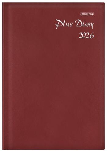 O'Briens A4 Day per Page Padded Cover Diary 2026 - Assorted Cover Colours