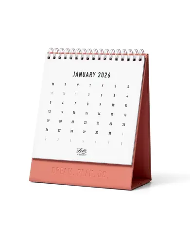 Letts Conscious 2026 Desk Calendar - Clay