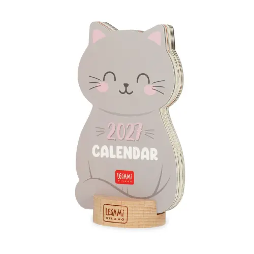 Legami Calendar with Wooden Base - 2027