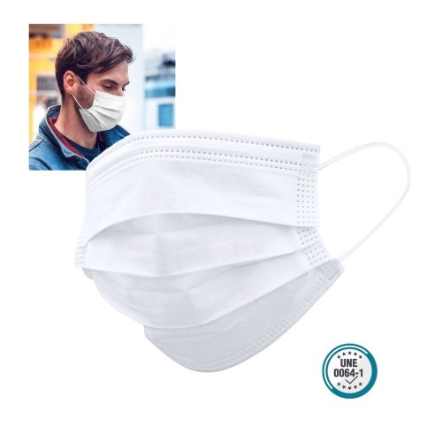 Virapro Community Disposable Face Masks, White 3 Ply, PFE 90% - Box of 50