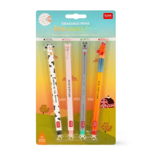 Legami Erasable Pens - Farm Sweet Farm