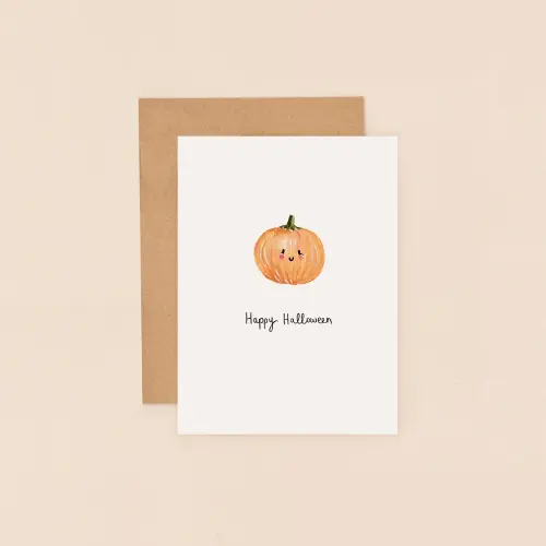Louise Mulgrew Mini Halloween Card - Pumpkin