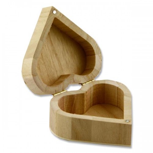 Icon 83x45mm Wooden Box - Heart