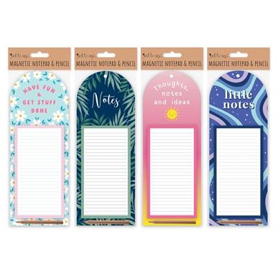 Just to Say Magnetic Notepad with Pencil, 4 Asstd