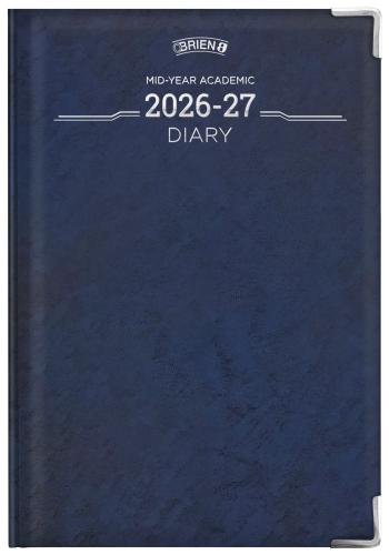 O'Briens A5 Page a Day-Deluxe Mid-Year Academic 2026-27 Assorted Colours