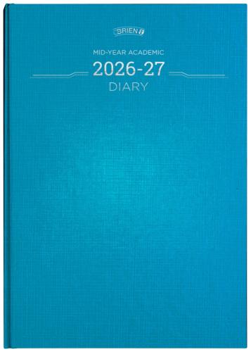 Ò'Briens A4 Academic Day Per Page Diary 2026-27 Assorted Colours
