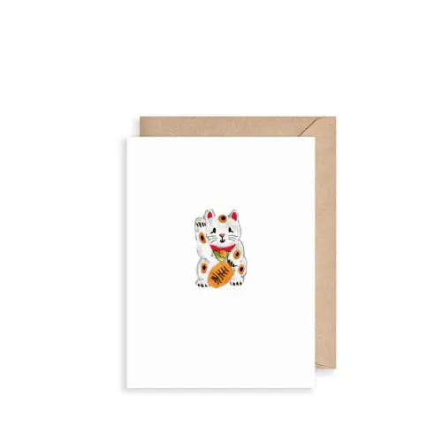 Louise Mulgrew Mini Card - Lucky Cat