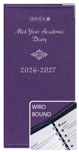 O'Briens Pocket Week to View - Deluxe - Wiro Bound Mid Year Diary 2026-27