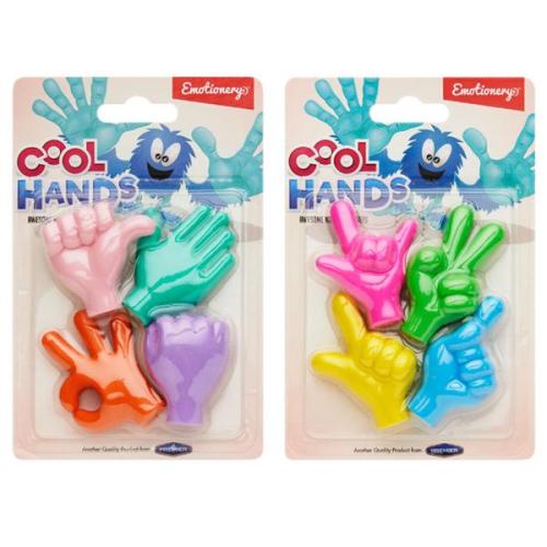 Emotionery Pkt.4 Cool Hands Novelty Erasers - Asst