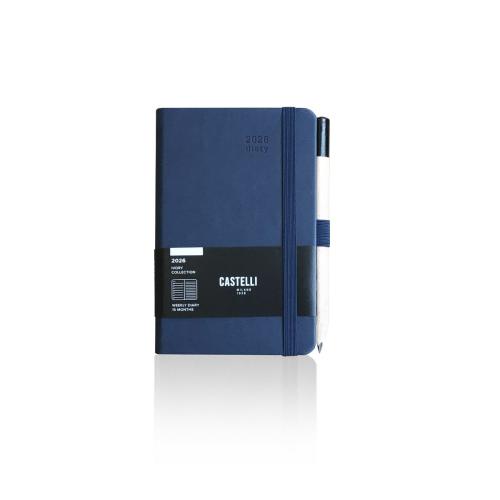 Castelli Pocket Weekly Notes diary 2026 - Blue Cover