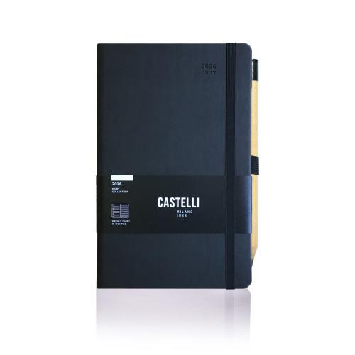 Castelli Tucson Large Weekly & Notes Diary 2026 Graphite Cover