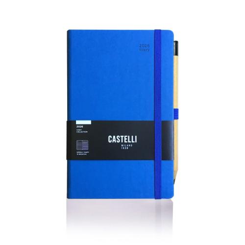 Castelli Tucson Medium Weekly Notes Diary 2026 - French Blue Cover