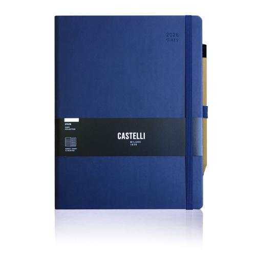 Castelli Tucson Large Weekly & Notes Diary 2026 China Blue Cover