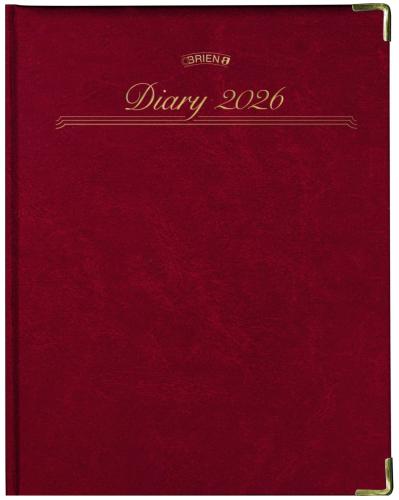 O'Briens Quarto Appointment Diary Deluxe Executive 2026 - Assorted Cover Colours