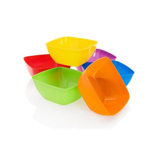 Clever Kidz Sorting Bowls Square - Asst Colour