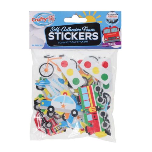 Crafty Bitz Pkt.36 Self-Adhesive Foam Stickers - Traffic