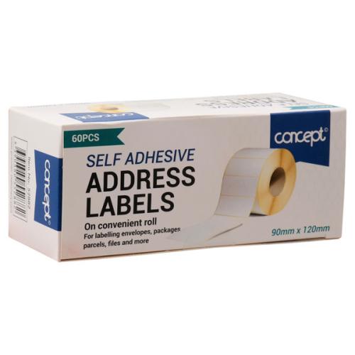 Concept Roll Large Self Adhesive White Address Labels