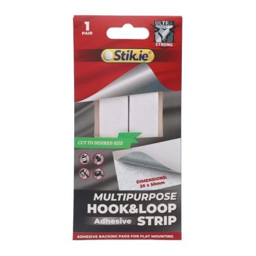 Stik-ie Adhesive 20mm X 50cm Hook & Loop Fasteners