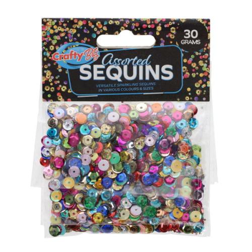 Crafty Bitz 30g Pack Assorted Sequins