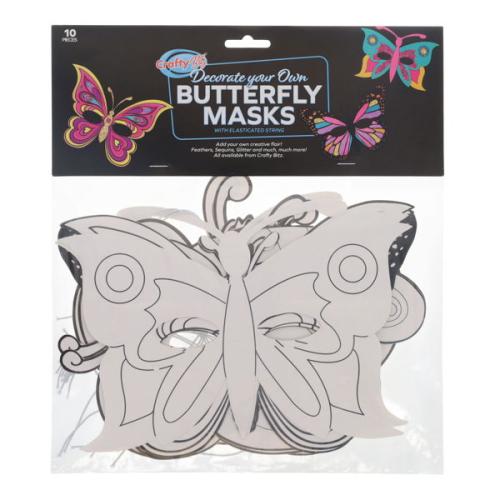 Crafty Bitz Ready To Colour Butterfly Masks