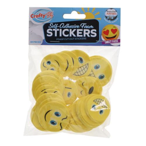 Crafty Bitz Foam Smiley Face Stickers