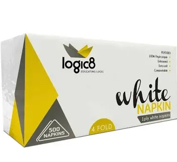 Logic8 White Napkins 1 Ply 30cm