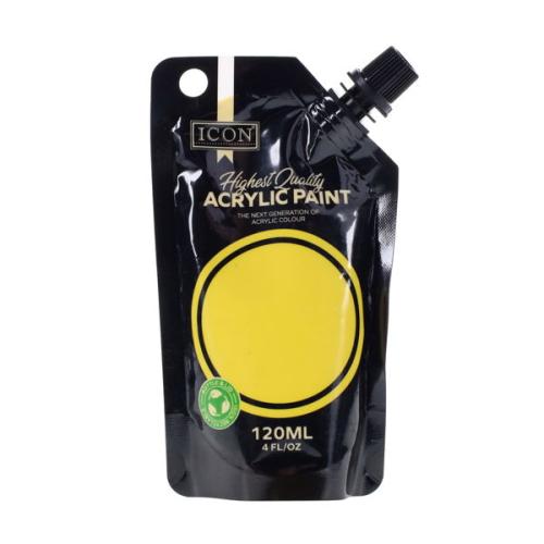 Icon 120ml Acrylic Paint - Lemon Yellow
