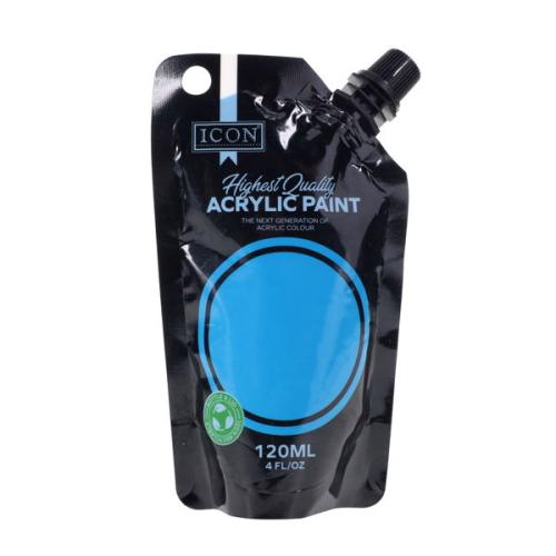 Icon 120ml Acrylic Paint - Genuine Cobalt Blue