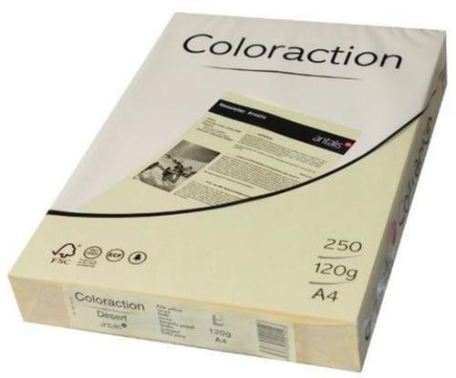 Coloraction Tinted Paper Pale Yellow (Desert) FSC4 A4 210X297mm 100Gm2 Pack 500