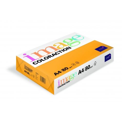Coloraction Tinted Paper Mid Orange (Venezia) FSC4 A4 210X297mm 80Gm2 Pack 500
