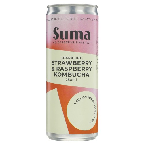 Suma Strawberry & Rasberry Kombucha 250ml Pack 24
