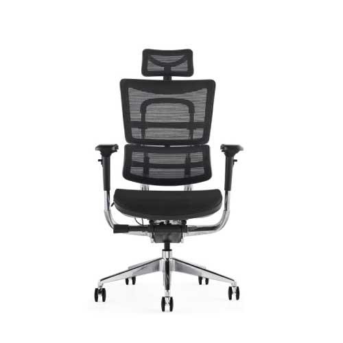 Gem i29 24-Hour Seating Chair in Black Colour, Mesh Seat, Ergonomic Headrest