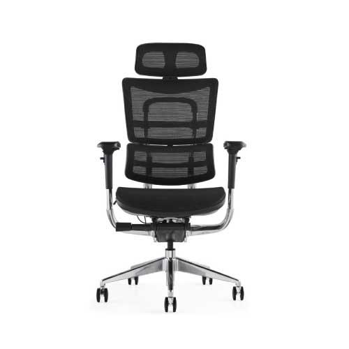 Gem i29 24-Hour Seating Chair in Black Colour, Mesh Seat, Executive Headrest