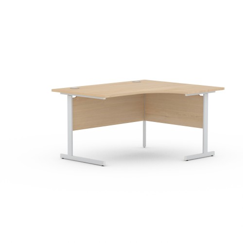 Aspen 1400mm Wide Right Hand Radial Desk In Maple