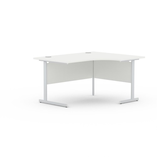 Aspen 1800mm Wide Right Hand Radial Desk In White